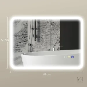 Miroir salle de bain Bluetooth avec éclairage LED