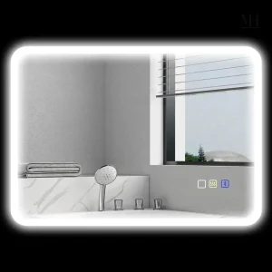 Miroir 50x70 cm avec technologie anti-buée pour un reflet clair