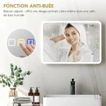 Miroir LED Bluetooth pour une salle de bain moderne et pratique