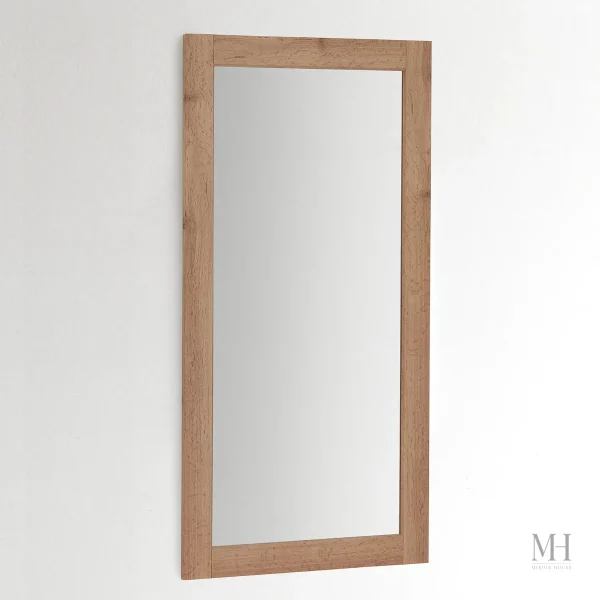 Miroir décoratif mural 120x60 cm en chêne