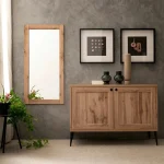 Miroir en chêne rustique pour intérieur naturel