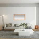 Miroir 120x60 cm au style bois authentique