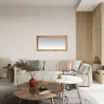 Miroir mural en bois au design rustique chic
