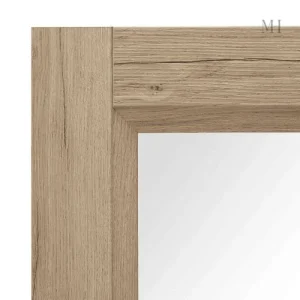 Miroir sur pied en chêne naturel, design polyvalent