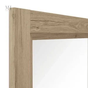 Miroir grand format en bois, style naturel et élégant