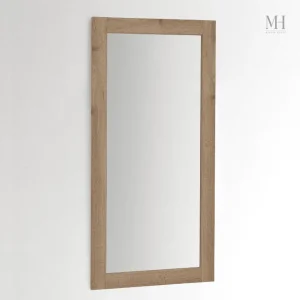 Miroir en bois naturel, style rustique et élégant