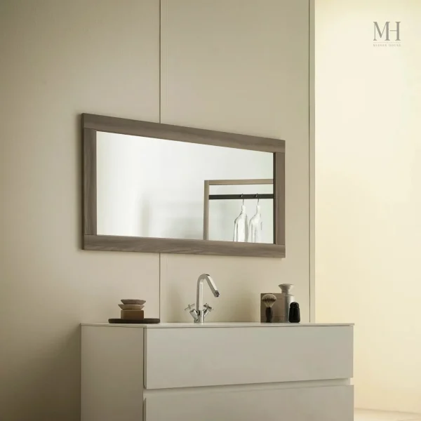 Grand miroir rectangulaire, 120x60 cm, design authentique