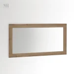 Miroir décoratif en bois, finition brute et chic