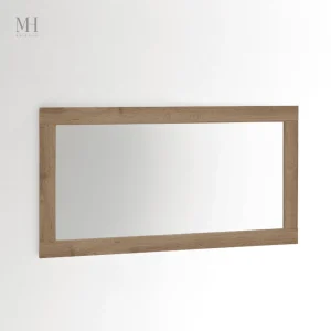 Miroir décoratif en bois, finition brute et chic