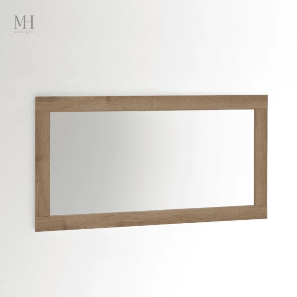 Miroir décoratif en bois, finition brute et chic