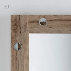 Miroir décoratif en chêne, style moderne et naturel