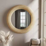 Miroir moderne en bambou, élégant et décoratif pour intérieur