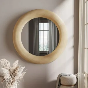 Miroir moderne en bambou, élégant et décoratif pour intérieur