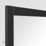 Miroir élégant en bois noir, pièce maîtresse lumineuse