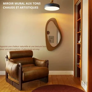 Miroir décoratif en bois durable