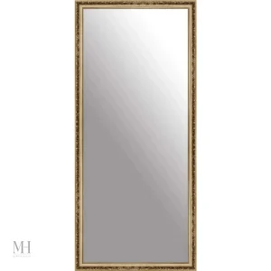 Miroir élégant en bois, finition dorée