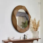 Miroir Rond Ondine, Élégance et Luminosité Assurée