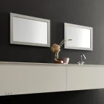 Miroir rectangulaire bois salle de bain 70 x 50 cm