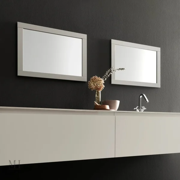 miroir-bois-salle-de-bain-1 Miroir rectangulaire bois salle de bain 70 x 50 cm