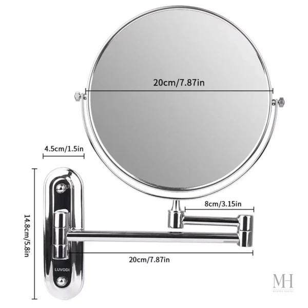Miroir 360° avec fonction grossissante x10
