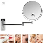 Accessoire de beauté : miroir double face grossissant
