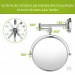 Miroir articulé pour un look impeccable à chaque fois