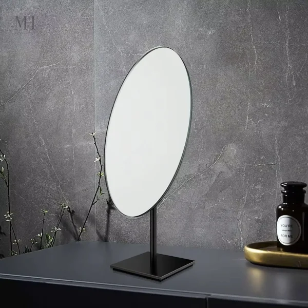miroir-bronze-1 Miroir bronze ovale sur pied 18 x 30 cm