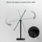 Miroir sur pied élégant pour un make-up parfait