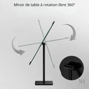 Miroir sur pied élégant pour un make-up parfait
