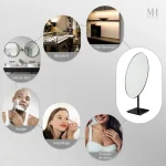 Accessoire de beauté : miroir pivotant en laiton