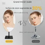 Miroir décoratif ovale, pratique pour le maquillage