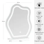 Miroir de maquillage LED, idéal pour les retouches