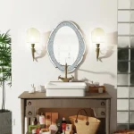 Miroir Design Ovale Argenté pour décoration moderne