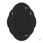 Miroir 60x80 cm avec finition argentée et design raffiné