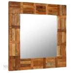 Miroir Carré en Bois Recyclé 60x60 cm