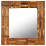 Miroir Patchwork Artisanal en Bois