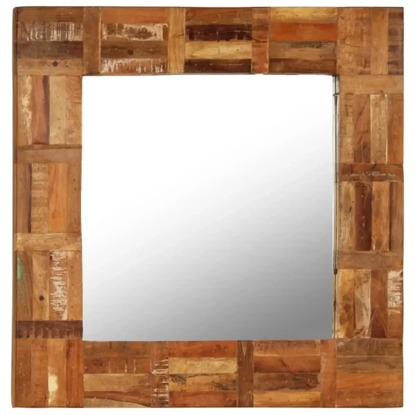 Miroir Patchwork Artisanal en Bois