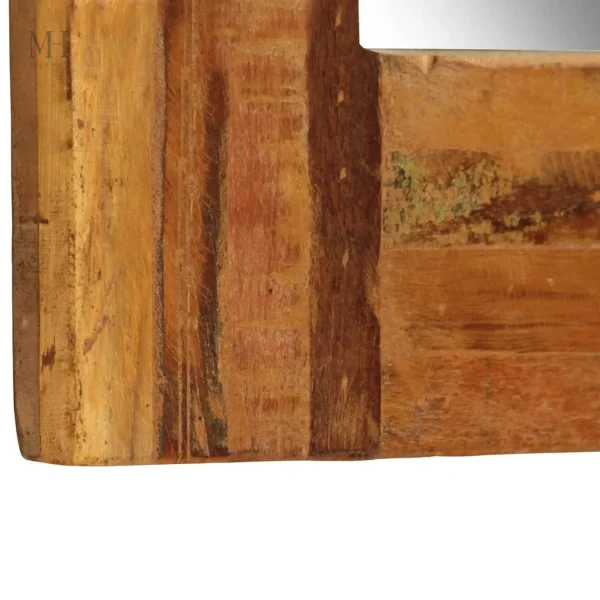 Miroir 60x60 cm avec Cadre en Bois Artisanat