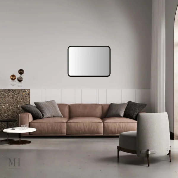 miroir-cadre-noir-rectangulaire-1 Miroir noir rectangulaire au style moderne