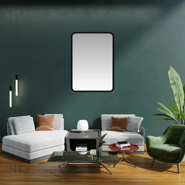 Miroir noir pour ajouter de la luminosité à votre intérieur