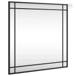 Miroir de décoration noir avec cadre en métal
