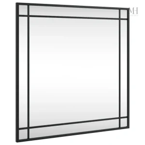 Miroir de décoration noir avec cadre en métal