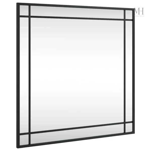 Miroir de décoration noir avec cadre en métal