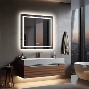 Miroir Carré Salle de Bain LED Anti-Buée