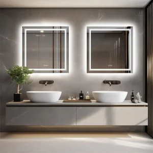 Miroir LED anti-buée pour salle de bain moderne