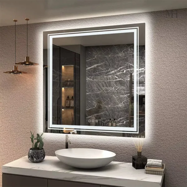 Miroir tactile avec éclairage LED intégré
