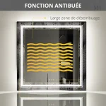 Miroir de salle de bain LED avec fonction tactile