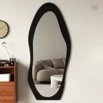 Miroir MUSE en bois noir, style contemporain