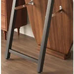 Miroir chambre grand format, finition bois noir