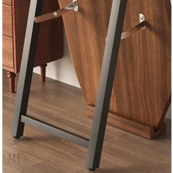 Miroir chambre grand format, finition bois noir